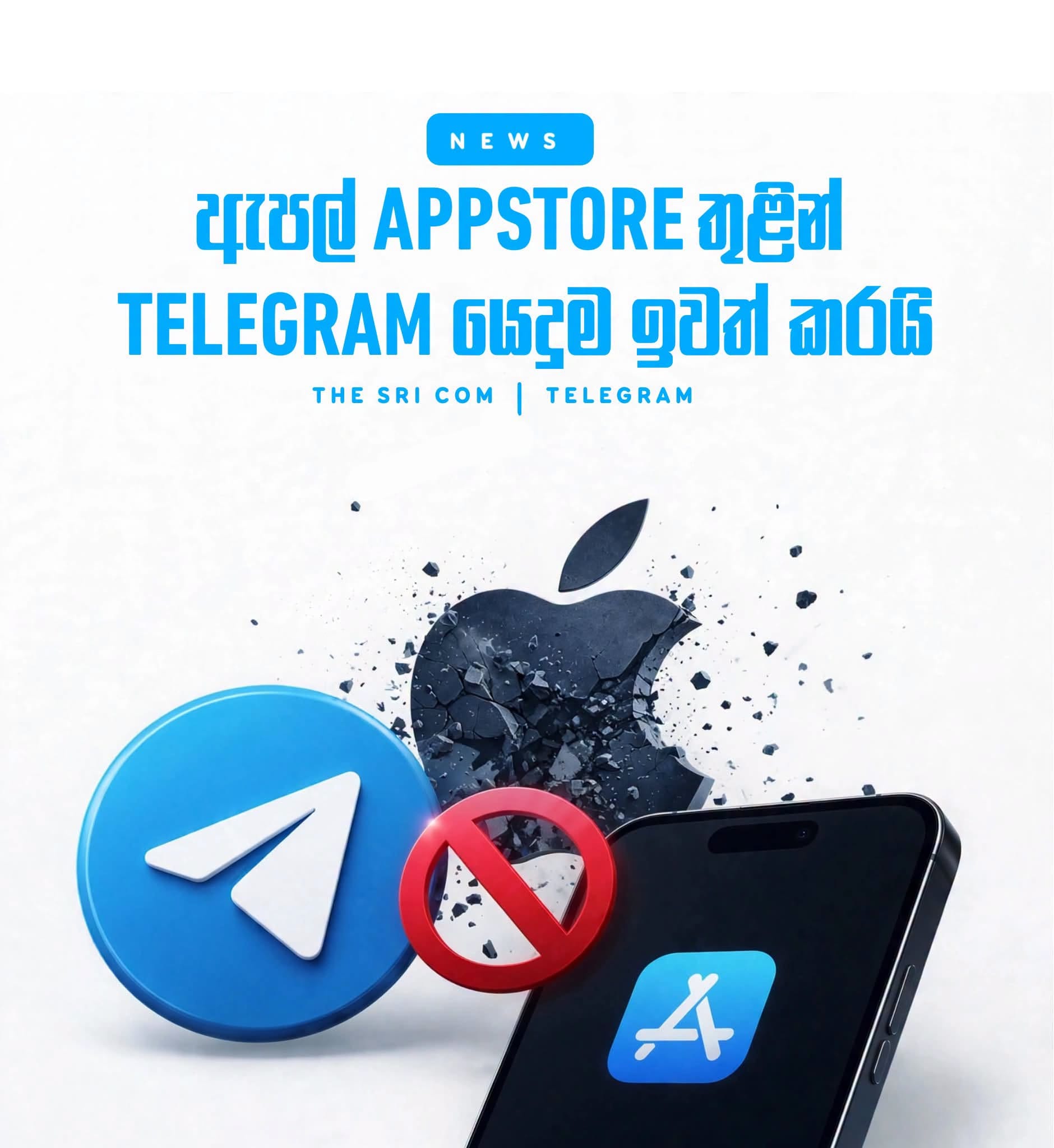 Telegram removed from the Apple App Store worldwide.